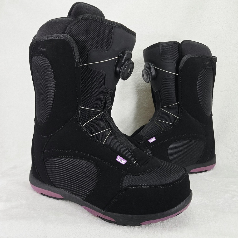 Head Coral‎ Snowboard Boots Womens 9.5 Black BOA Lace System Rubber Sole EU 41